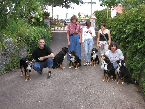 Nach der Wanderung im Hof